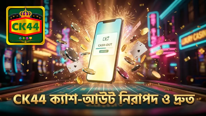 CK44-এ ক্যাশ-আউট ফিচারের দ্রুততা ও নির্ভরযোগ্যতা পরীক্ষা করা হয়েছে।