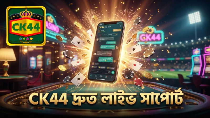CK44 লাইভ চ্যাট দ্রুত সাড়া দেয় প্রায় দুই মিনিটে
